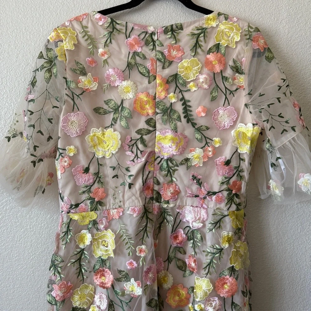AW Bridal‎ Sz 14 Carole Dress Floral Embroidered Cream Dress - Picture 6 of 13